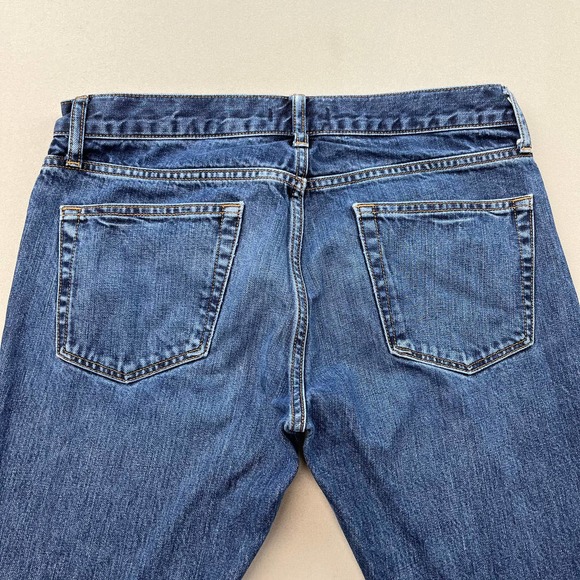 Uniqlo Selvedge Jeans Mens 32x32 Blue Denim Slim Straight Fit Medium Wash - Picture 5 of 8